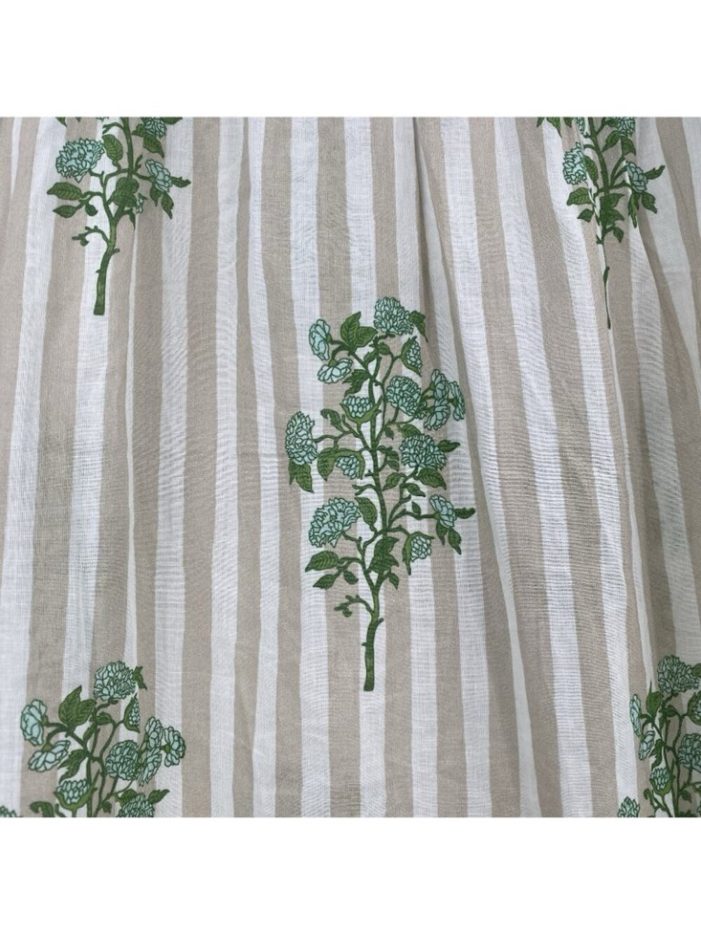 Tuckernuck Womens XS Cream Green Floral Stripes Coastal Tropical Tunic Dress - Picture 13 of 16